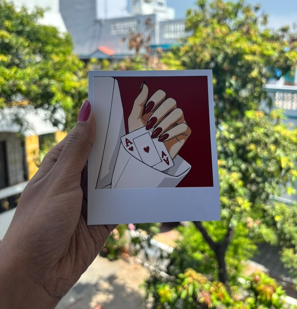 White Polaroid - Square - Hand Size