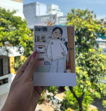 White Polaroid - Portrait- Hand Size
